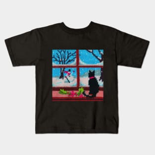 Window Cat Kids T-Shirt